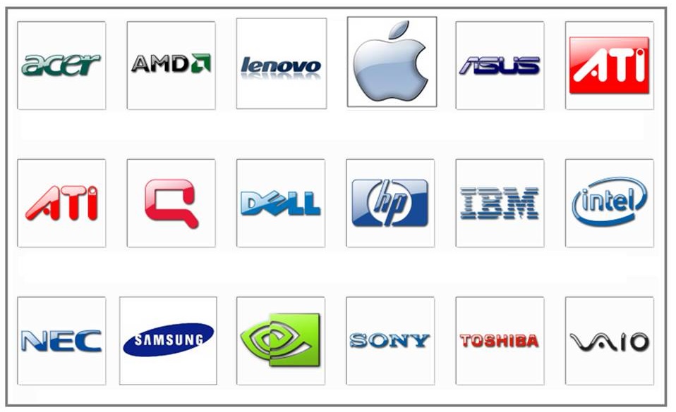 Name Brand Computer Logos Laptop Computer Fix And Repair Vector Image Name Brand Computer Logos Laptop Computer Fix And Repair Vector Image
