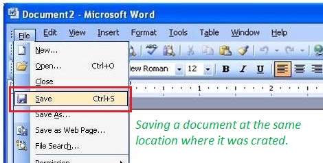 How to Save a Document