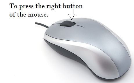 To press the right button of the mouse.