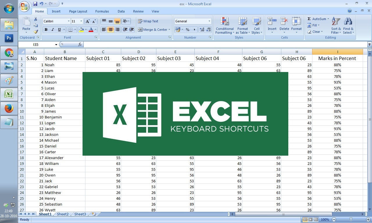 ALL Excel Sheet Shortcuts at One Place