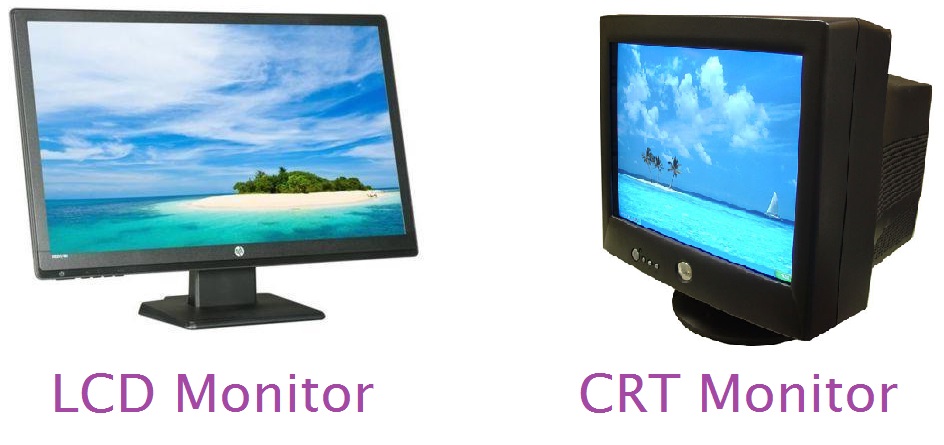 LCD Monitor and CRT Monitor