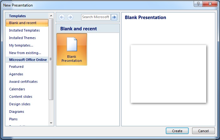 Microsoft Powerpoint Blank Presentat