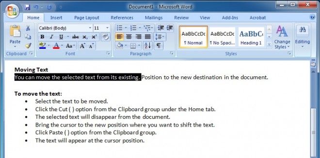 Editing Text In Microsoft Word 2007 Microsoft Word Tutorial 6155