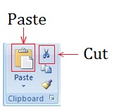 Editing Text in Microsoft Word 2007 To move the text
