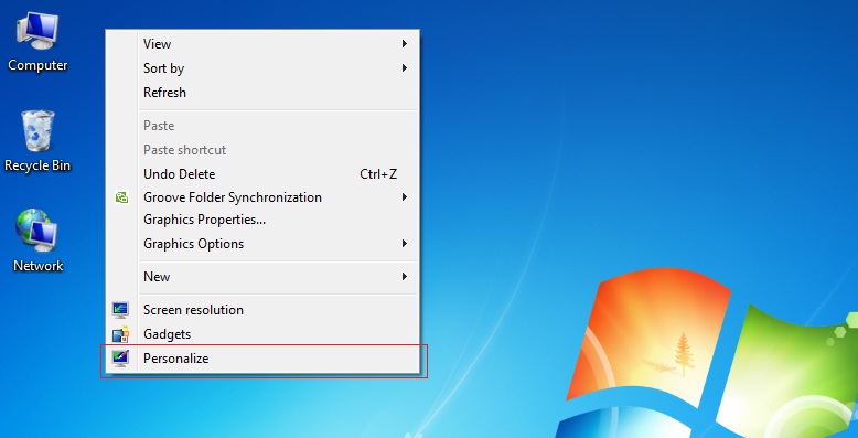Windows Settings – Desktop Background