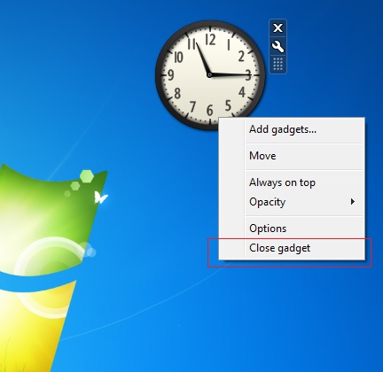 Windows Settings – Gadget and choose Add option3