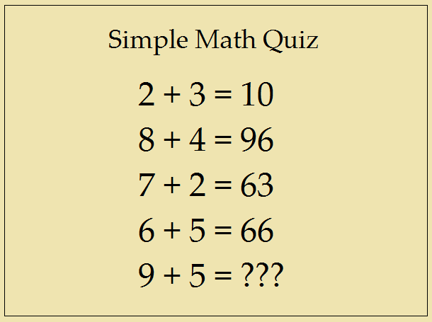 Simple Math Quiz - Answer This Simple Question