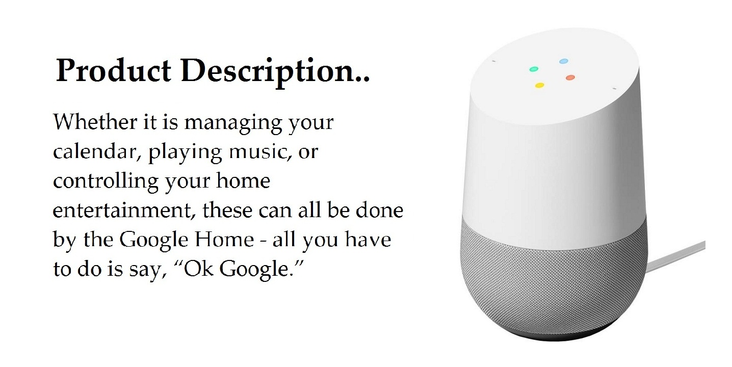 Google Home Specifications
