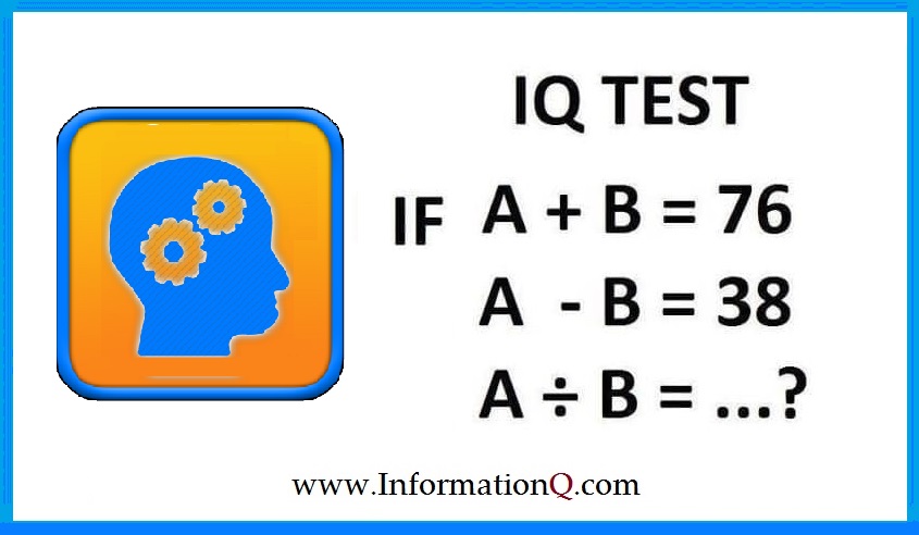 General these IQ questions are asked in any entrance exams, competitive exams, and technical interviews. Solve the IQ Test.
