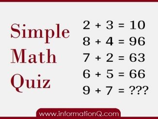 Simple Math Quiz 01
