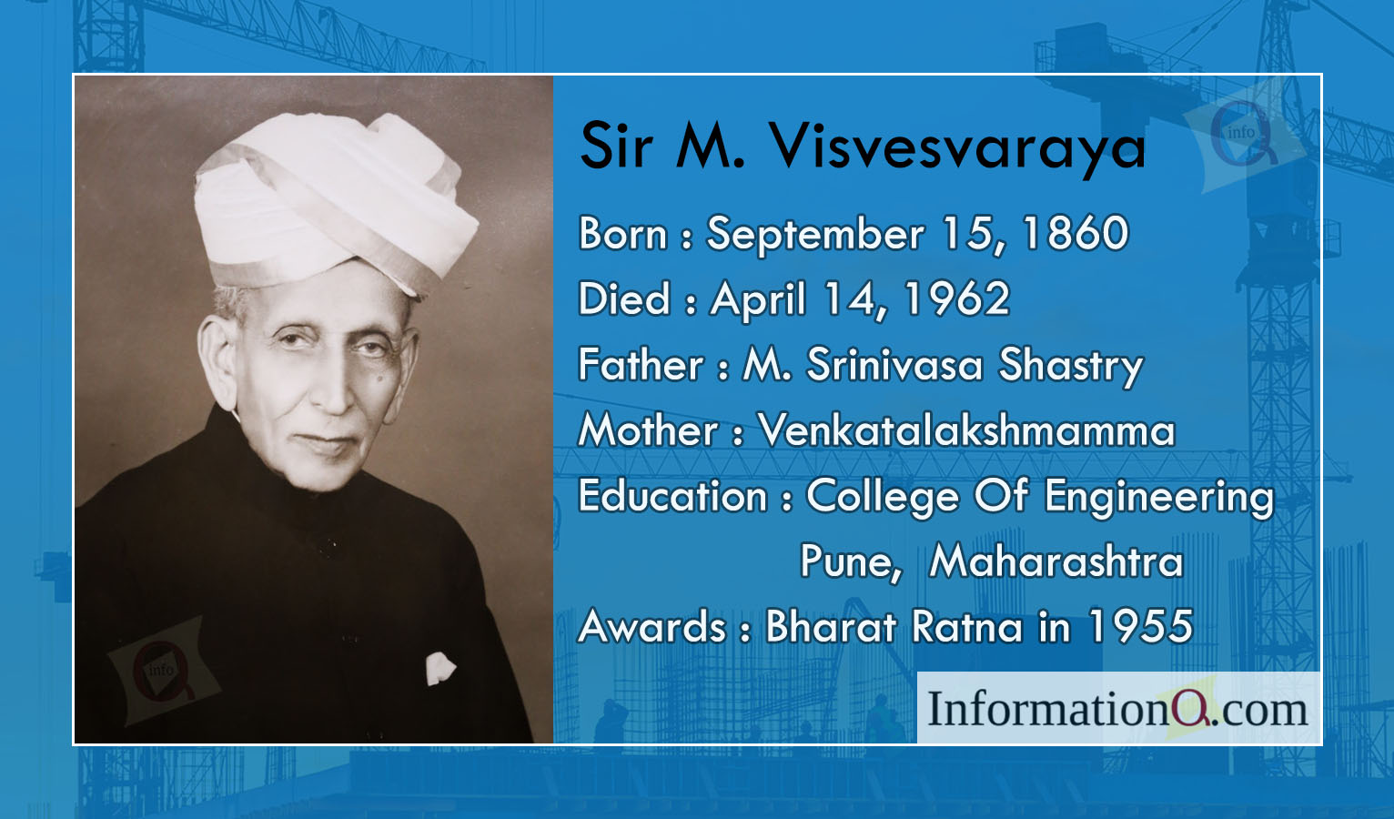 Biography Of Sir Mokshagundam Visvesvaraya Indian Engineer Biography Of Sir Mokshagundam Visvesvaraya Indian Engineer