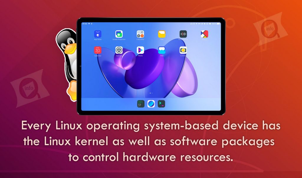  Every Linux operating system-based device has the Linux kernel as well as software packages to control hardware resources.