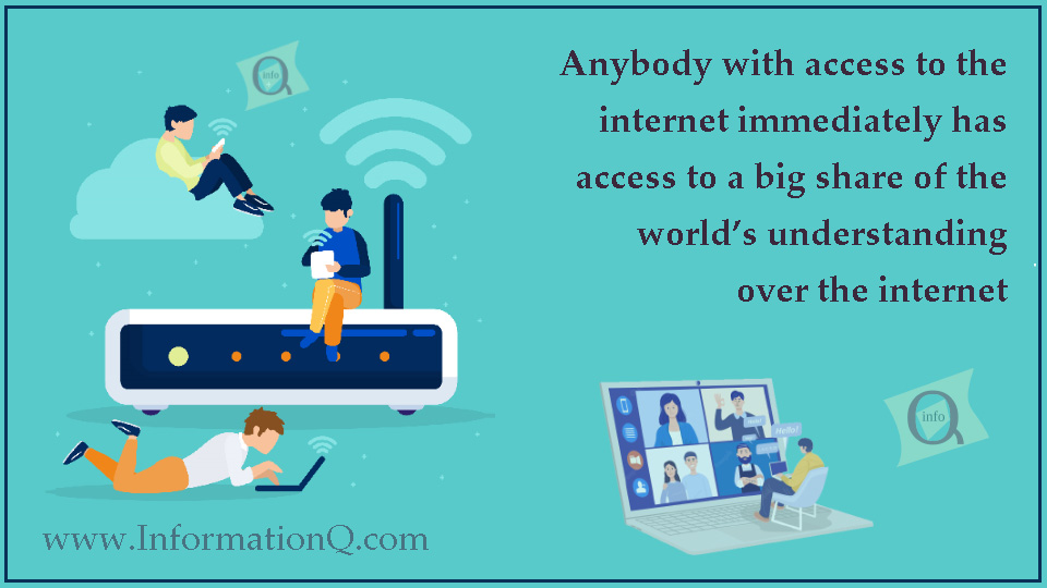 Anybody with access to the internet immediately has access to a big share of the world’s understanding over the internet