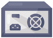 A Power Supply Unit (PSU) is a computer hardware component located within the computer.