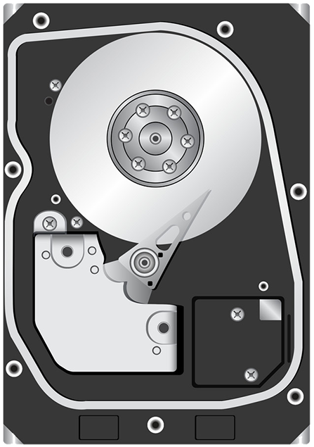 Large volumes of data may be stored on a computer hard drive (HDD)